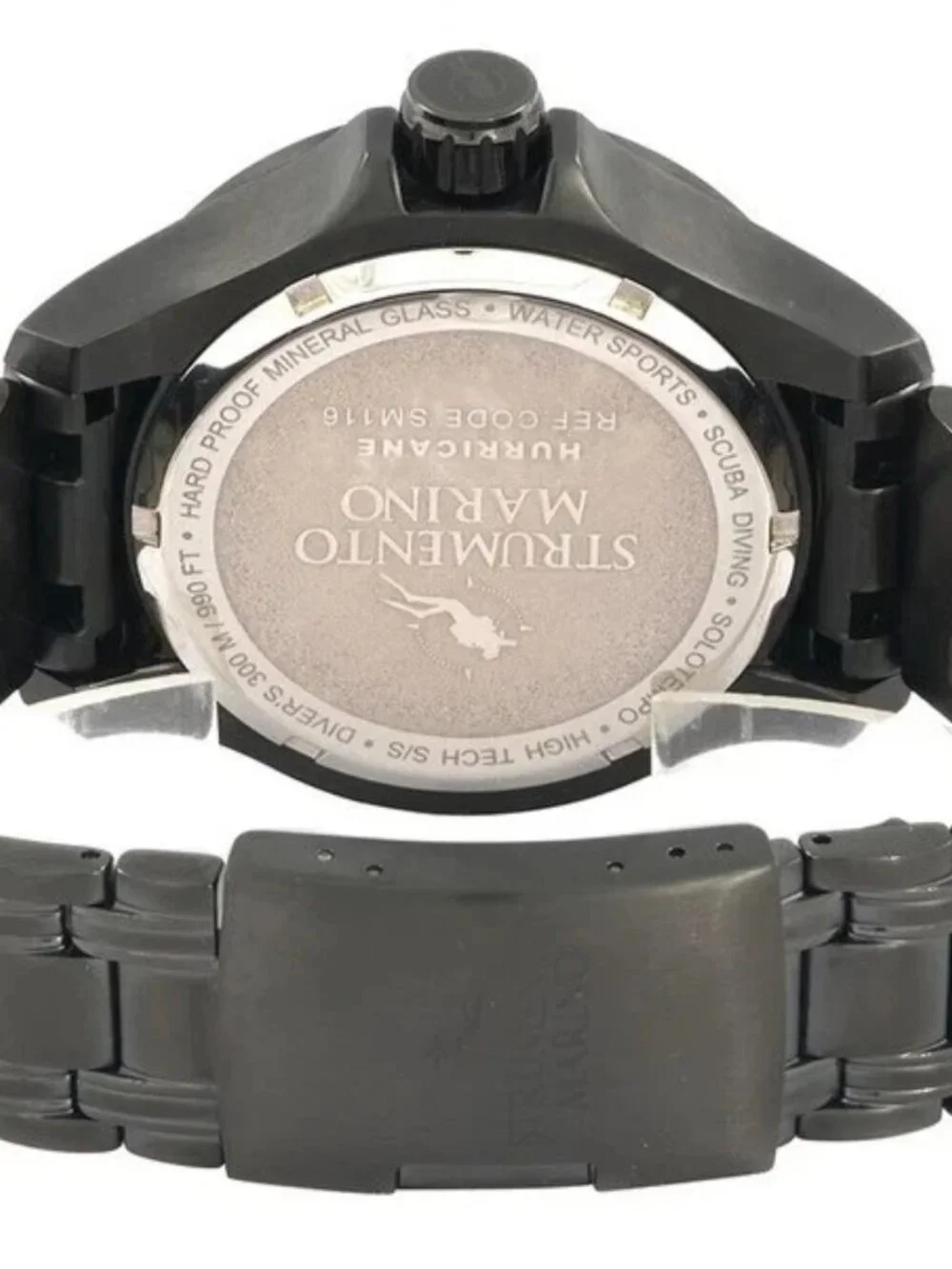 Strumento Marino Hurricane Men’s Diver Watch 300M Black Red - New